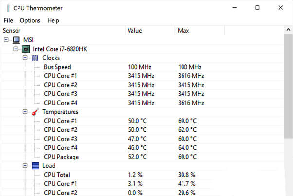 CPU Thermometer for Windows 10