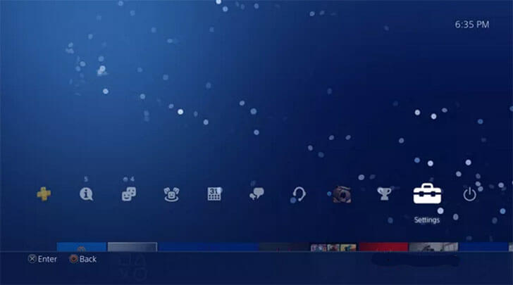 Open PS4 dashboard