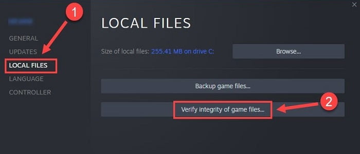 Steam client verifying the game file