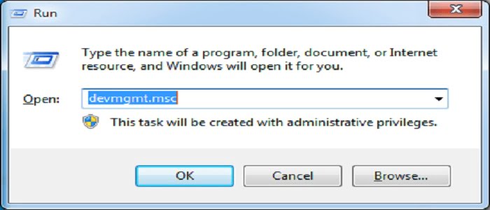 Open Run Utility on Windows 10