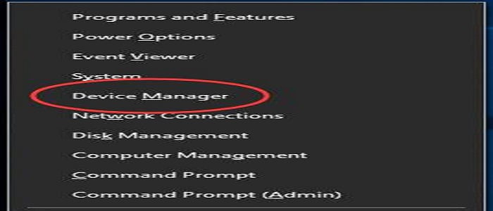 Open Device Manager on Windows 10