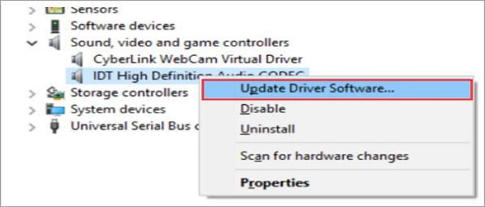 Update IDT high definition driver software