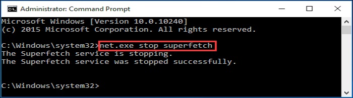 Stop Superfetch on Windows 10