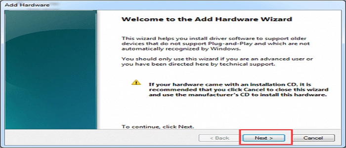 Add Hardware Wizard On Windows 10