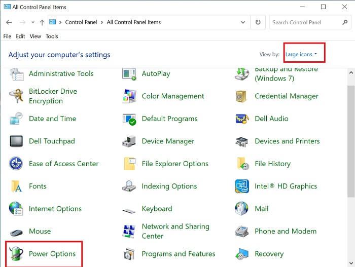 Change Power Settings in Windows 10