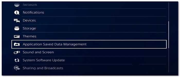 application saved data management ps4