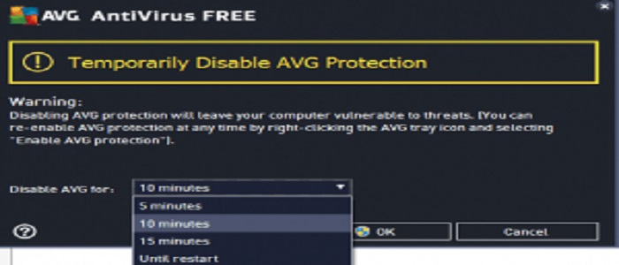 Disable AVG To Fix 100% Disk Usage in Windows 10 Task manager