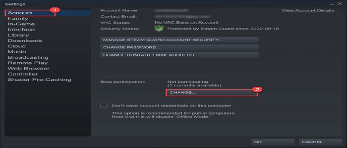 steam participate in client beta