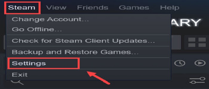 steam settings