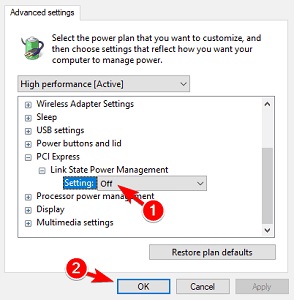 change power plan on Windows 10