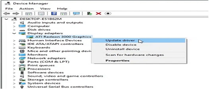 update graphic driver in Windows 10