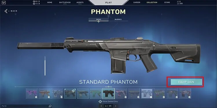 How To Equip Default Valorant Skin