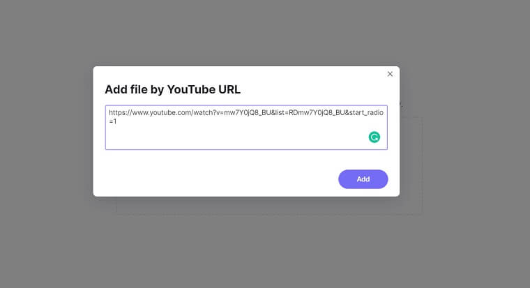 Copy and paste the URL to extract audio from online videos.