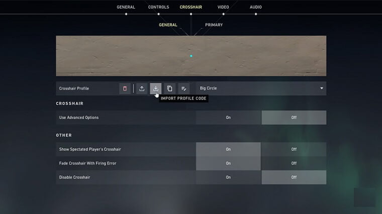 How to Use the Circle Crosshair Codes in Valorant Settings