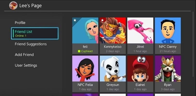 How to remove friends in Nintendo Switch