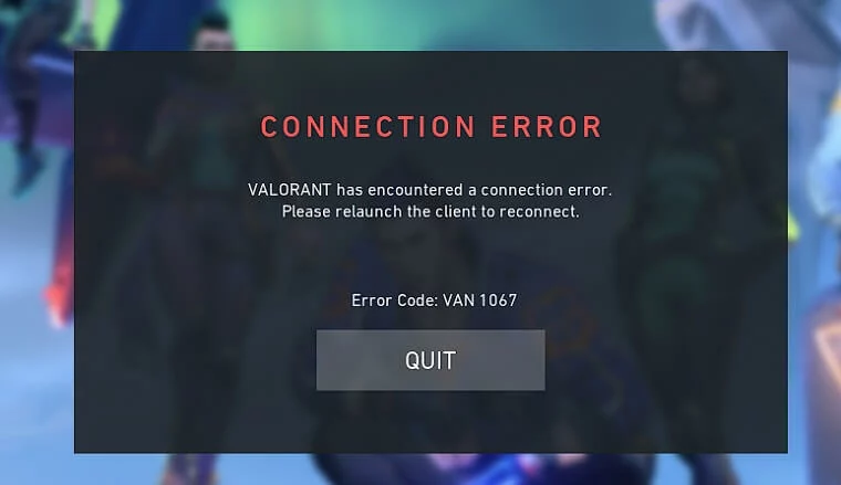 How To Fix VAN 1067 Error Code In VALORANT