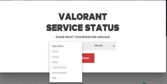 check Valorant server status