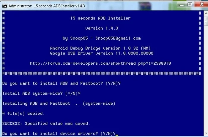 Download and Install ADB on your PC