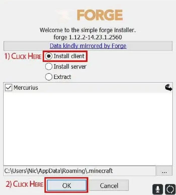 Install forge