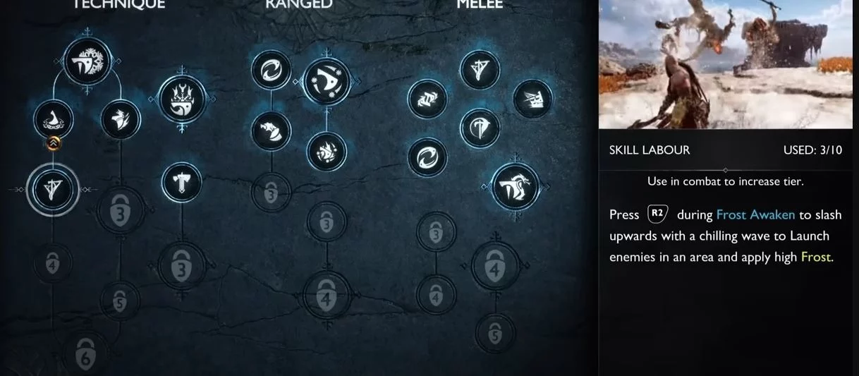 Skill Mods upgrade in God of War Ragnarok