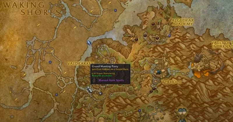 The cascades grand hunt quest location