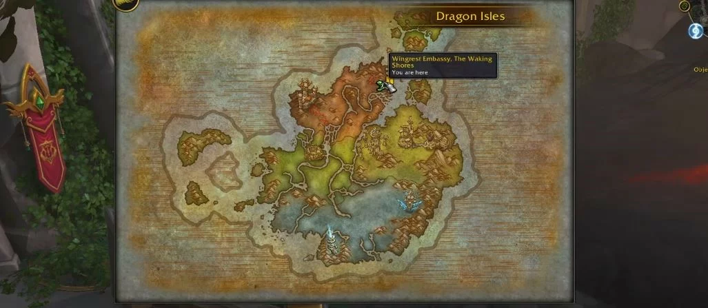 Map for Dragon isles
