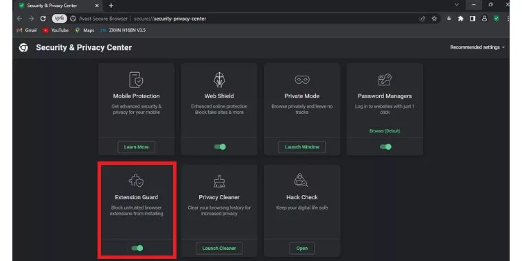 Extension Guard from security and privacy