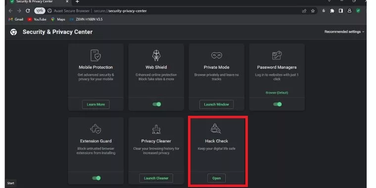 Hack check from security and privacy