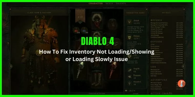 How To Fix Diablo 4 Inventory Not Loading or Loading Slowly