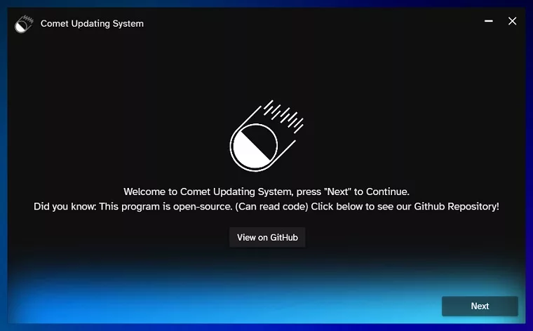 Comet 3 Starting on Windows 11