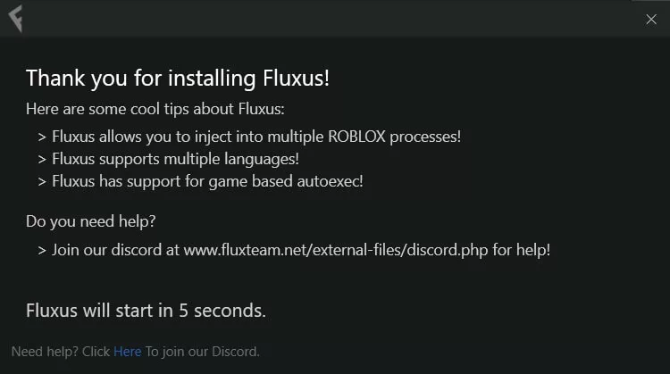 Fluxus Starting on PC