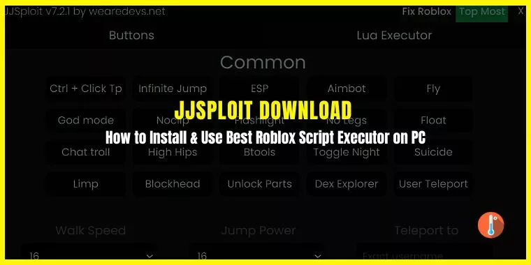 JJSploit Download For Free - Roblox Hack Script Executor