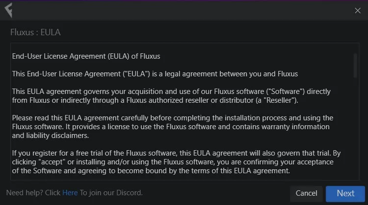 Read Fluxus Terms to Install with Roblox