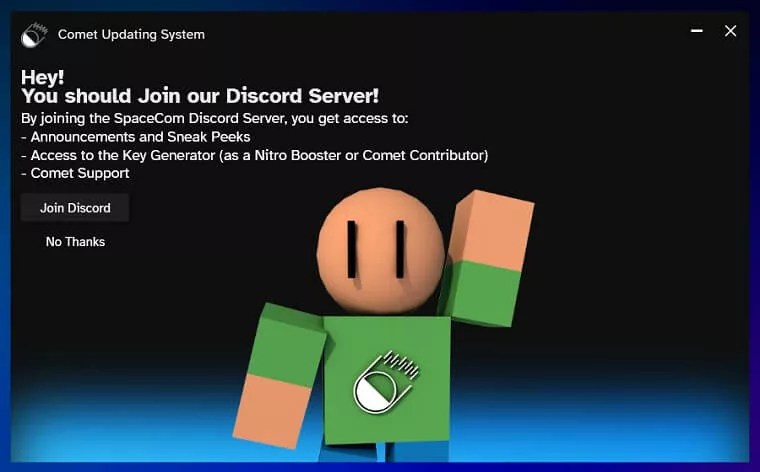 choose Comet Executor to Join Discord
