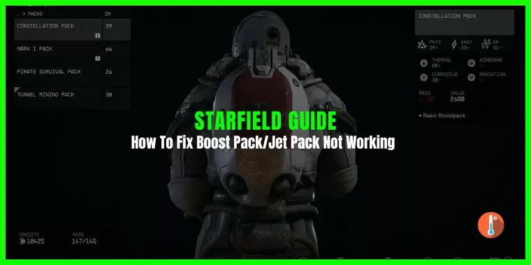How To Fix Starfield Boost Pack Not Working (Jet Pack)