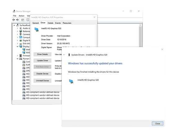 Graphics Drivers Successfully Installed in Windows 7