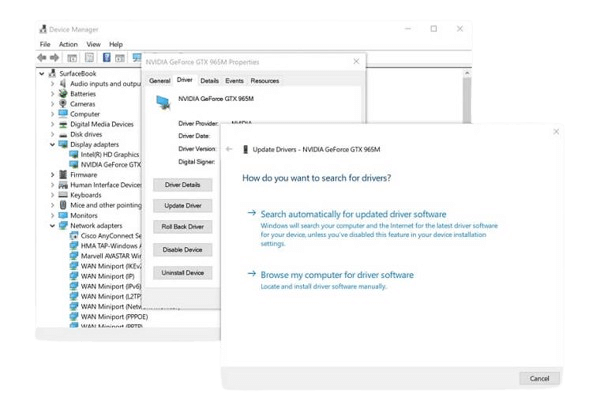 Search automatically for updated driver software