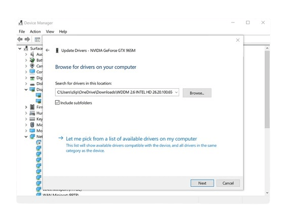 Update Drivers Manually via Device Manager