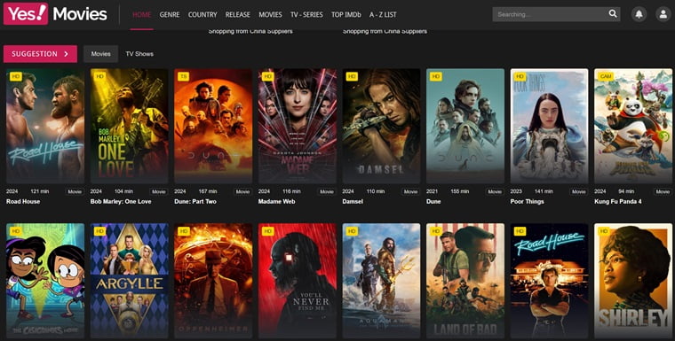 Through our evaluation, we discovered a friendly layout, easy navigation, and a massive collection with thousands of free films and TV shows. It's a popular free movie streaming website that includes personalization elements such as a favorite list.
